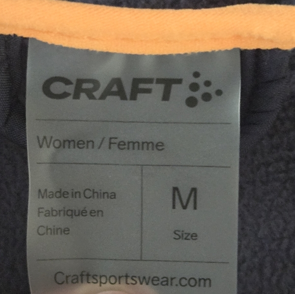 Craft Performance Softshell Hooded Jacket Navy Blue Size M NWOT - Picture 10 of 11